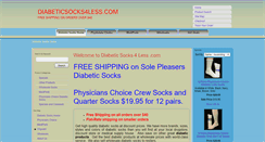 Desktop Screenshot of diabeticsocks4less.com